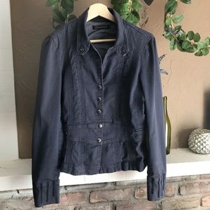 Anthropologie Sanctuary Military Jacket L Blue